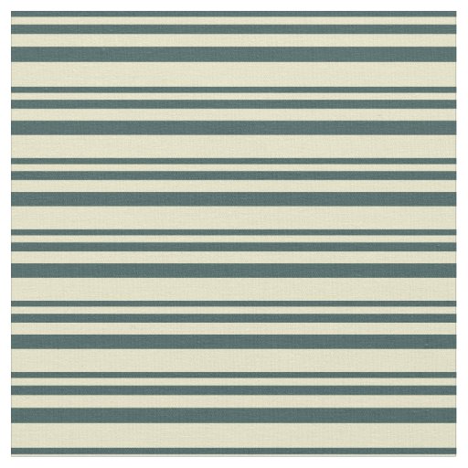 Dark Slate Gray & Pale Goldenrod Lined Pattern Fabric