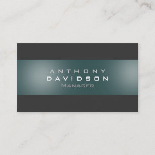 Dark Slate Gray Pattern Monogram Business Card