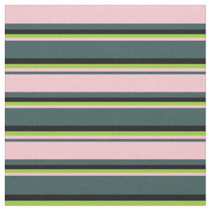 Dark Slate Gray, Pink, Green, and Black Colored Fabric