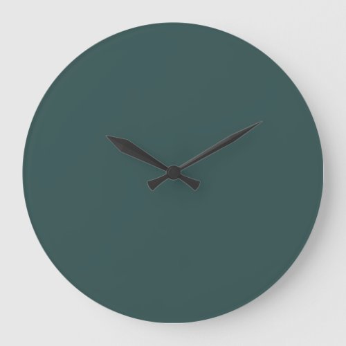 Dark Slate Gray Solid Color Large Clock