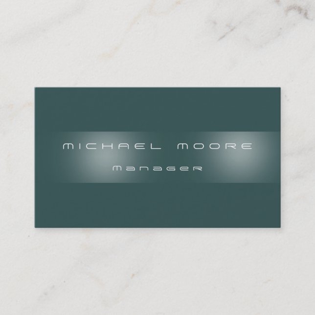 Dark Slate Gray Stripe Manager Business Card (Front)