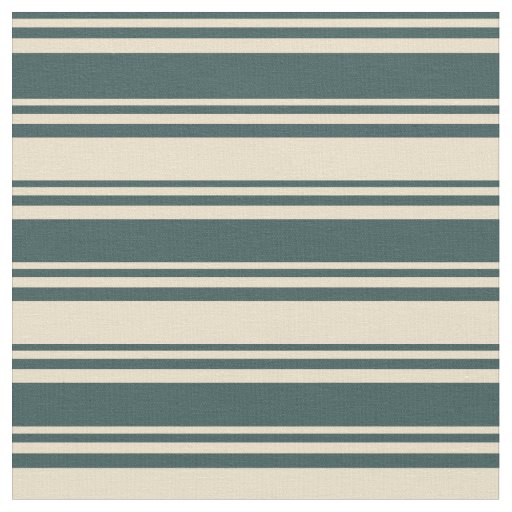 Dark Slate Gray & Tan Lines/Stripes Pattern Fabric