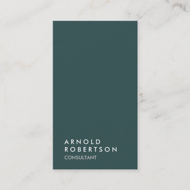 Dark Slate Gray Trendy Consultant Business Card (Front)