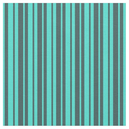 Dark Slate Gray & Turquoise Colored Pattern Fabric