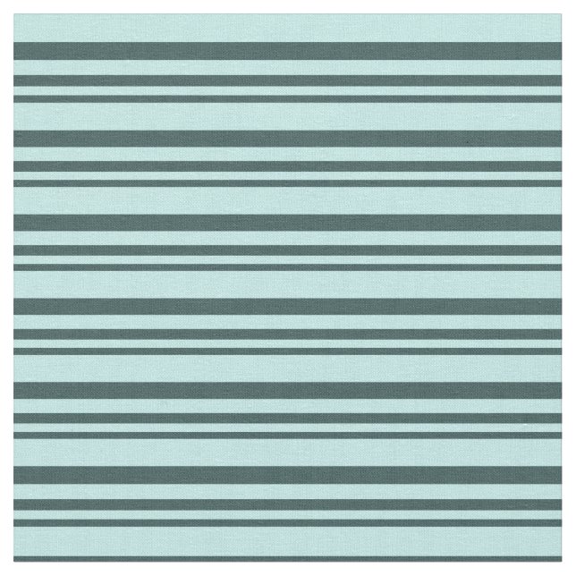 Dark Slate Gray & Turquoise Stripes/Lines Pattern Fabric (Close Up)