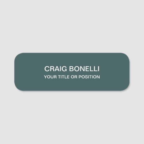 Dark Slate Gray Unique Amazing Business Card Name Tag