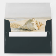 Dark Slate Green Script Return Address Wedding