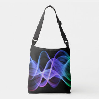 Dark Smokey swirl pattern Purple  blue green Crossbody Bag