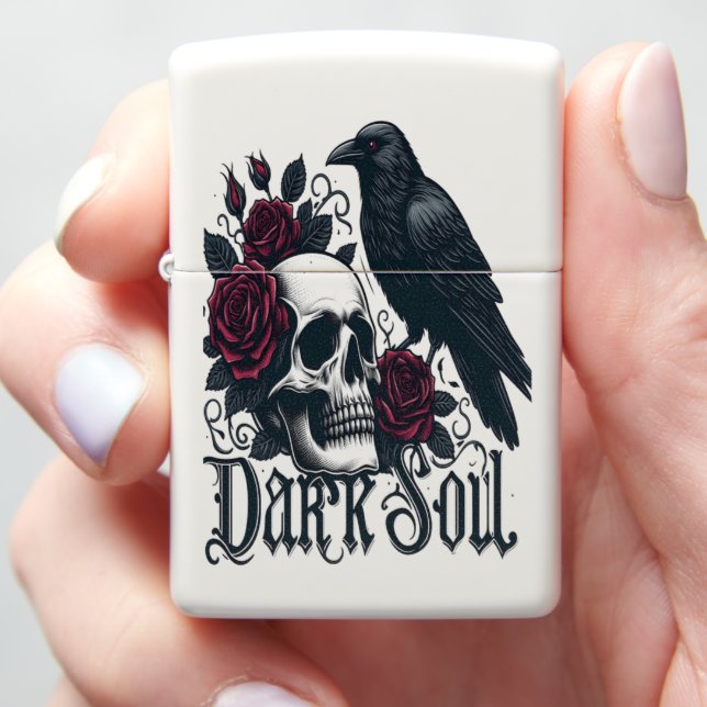 Dark Soul’s Raven Among Roses and Bones Zippo Lighter (In Hand)