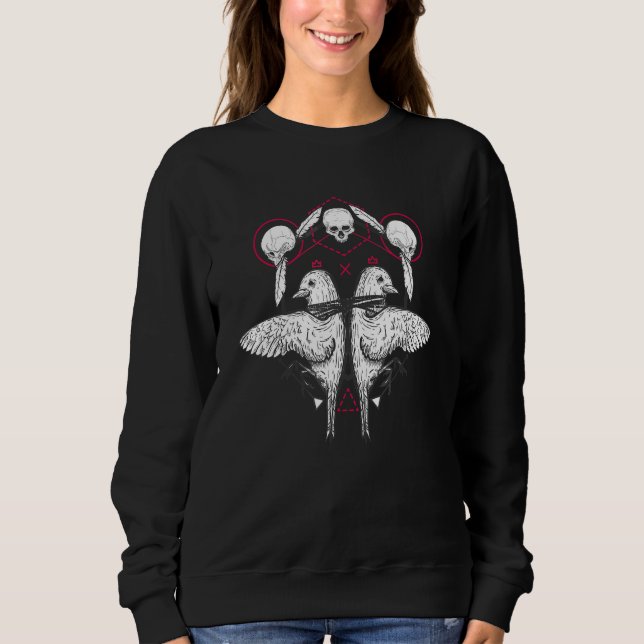 Dark Spell Casting Aesthetic Grunge Symbol Occult  Sweatshirt (Front)
