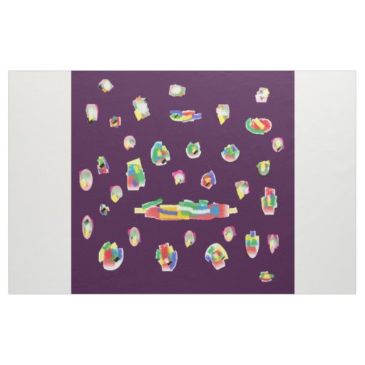 Dark spiritual purple with art pattern chunks mix fabric