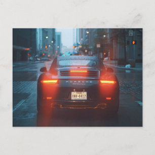 Dark Sport Car Postcard