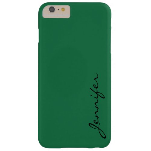 Dark spring green color background barely there iPhone 6 plus case