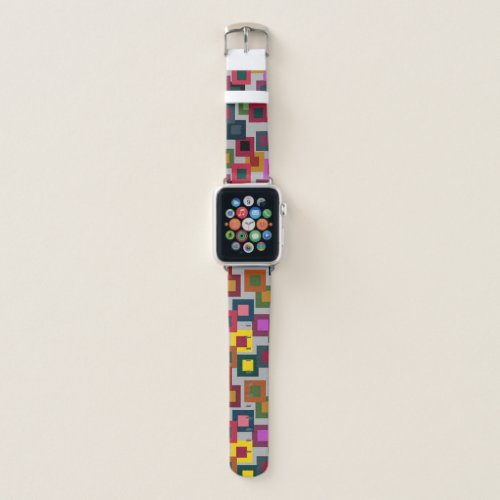 Dark Squares on Light  Apple Watch Band