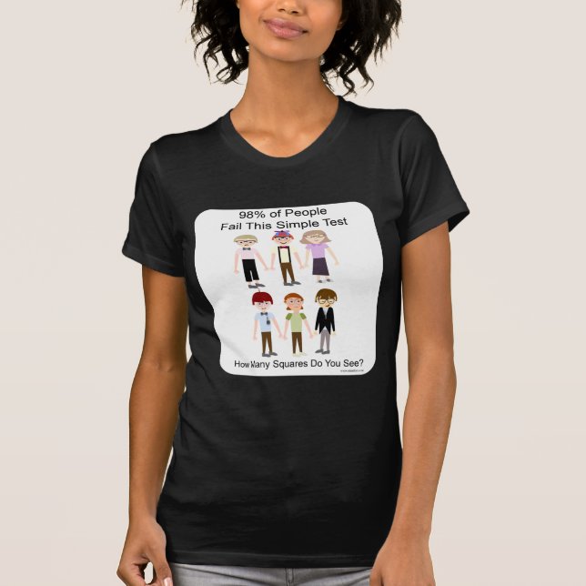 Dark Squares Test  Funny Nerd Art  T-Shirt (Front)