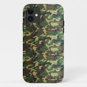 Dark Standard Woodland Camo iPhone 11 Case