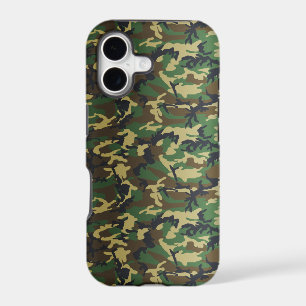 Dark Standard Woodland Camo iPhone 17 Case