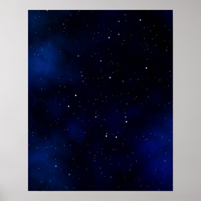 Dark Starry Night Sky Poster (Front)