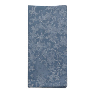 Dark Steel Blue Icy Crystals Napkin