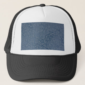 Dark Steel Blue Icy Crystals Trucker Hat