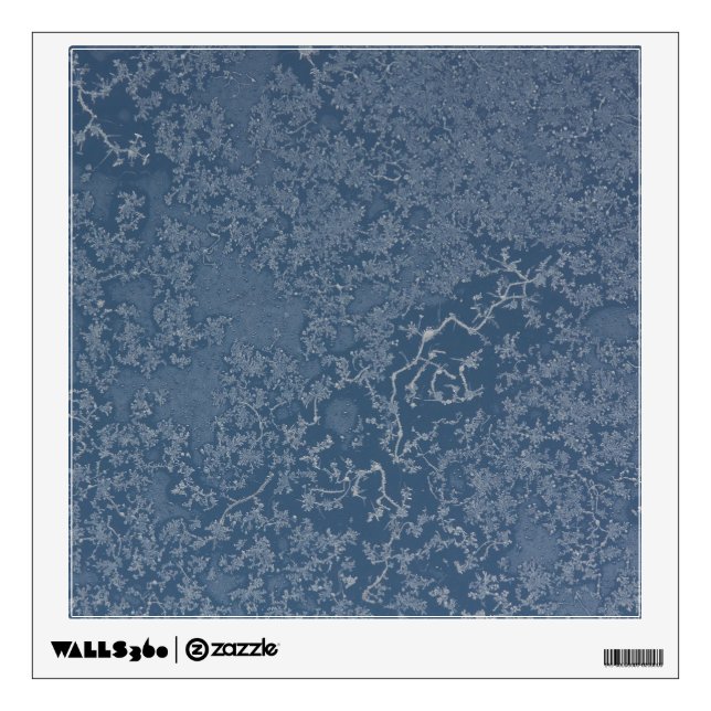 Dark Steel Blue Icy Crystals Wall Decal (Front)