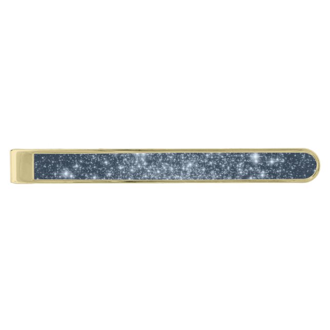 Dark Steel Blue Stars Tie Bar (Front)