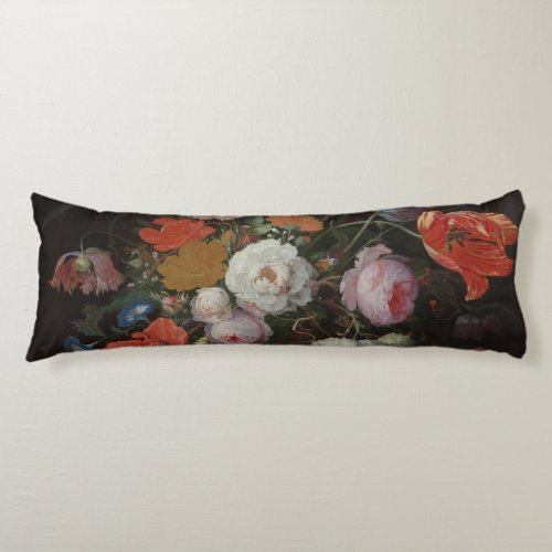 Dark Still Life Floral  Throw Pillow