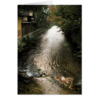 Dark Stream through Gion District Cards