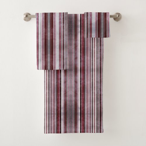 Dark stripes papers design  bath towel set