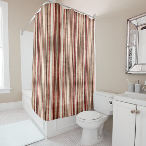 Dark stripes papers design  shower curtain