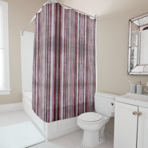 Dark stripes papers design  shower curtain