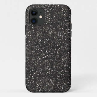 Dark Stylish Silver Grey Glitter iPhone 11 Case