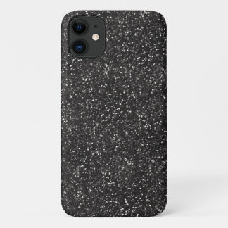 Dark Stylish Silver Grey Glitter iPhone 11 Case