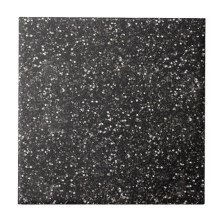 Dark Stylish Silver Grey Glitter Ceramic Tile