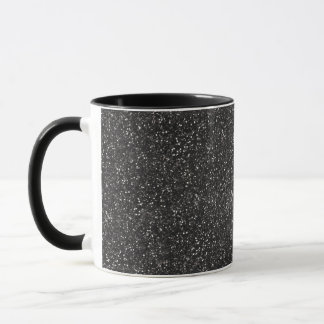 Dark Stylish Silver Grey Glitter Mug