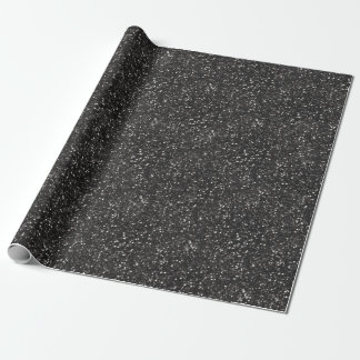 Dark Stylish Silver Grey Glitter Wrapping Paper