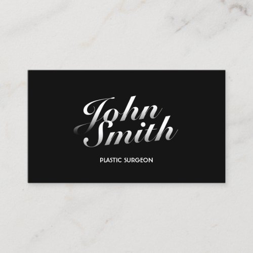 Dark Stylish Plastic Surgeon Business Card