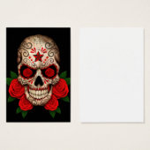 Dark Sugar Skull with Red Roses (Front & Back)