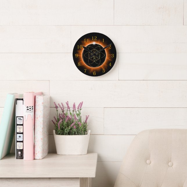 Dark sun clock flower of life (Reading Room)
