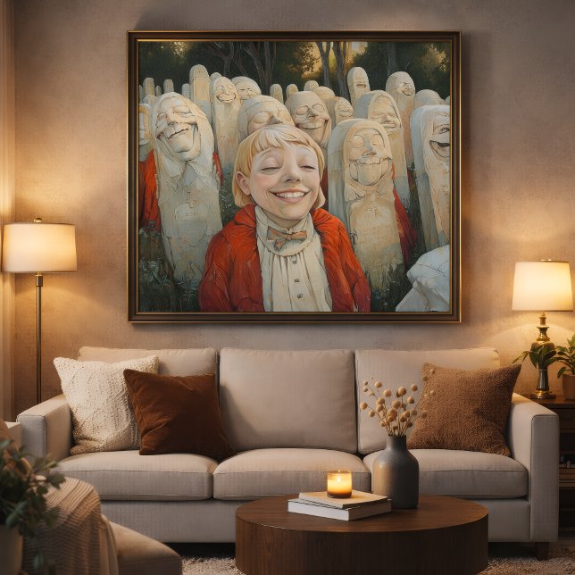 Dark Surreal Gothic Art - Smiling Statues Poster (Creator Uploaded)