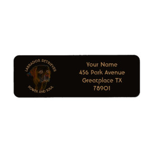 Dark Surreal Labrador Retriever Design Label