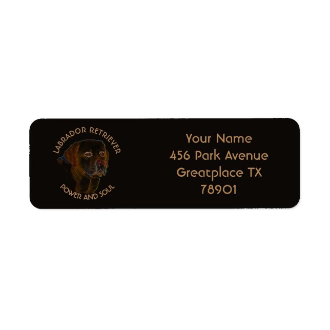 Dark Surreal Labrador Retriever Design Label (Front)