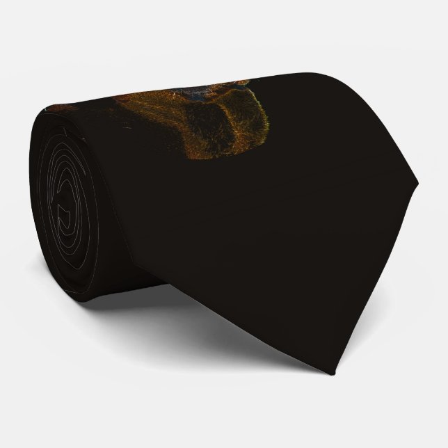 Dark Surreal Labrador Retriever Design Tie (Rolled)