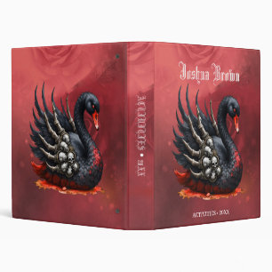 Dark Swan of Bones – Gothic Elegance 3 Ring Binder