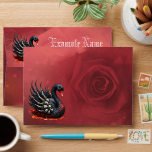 Dark Swan of Bones – Gothic Elegance Envelope