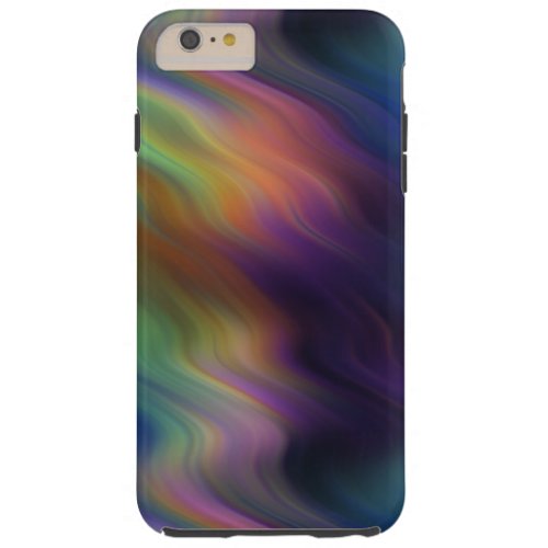 Dark Swirling Rainbow of Colors Abstract Tough iPhone 6 Plus Case