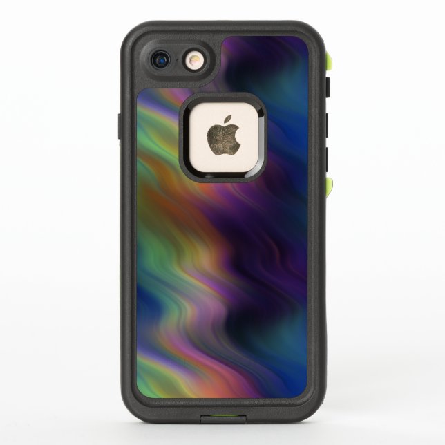Dark Swirling Rainbow of Colors LifeProof iPhone Case (Back)