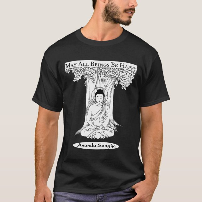 Dark T-shirt image of Buddha (Front)