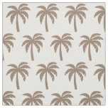 Dark Tan Beige Palm Tree Fabric