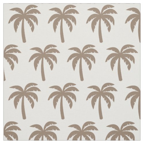 Dark Tan Beige Palm Tree Fabric